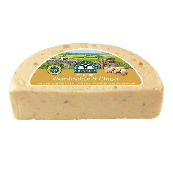 Yorkshire Wensleydale with Ginger 1.25kg Half Moon